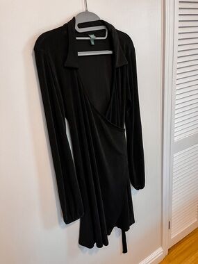 Mini Black Wrap Dress